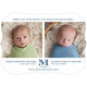 Navy Initial Photo Twins Birth Announcements Image 3 of 6